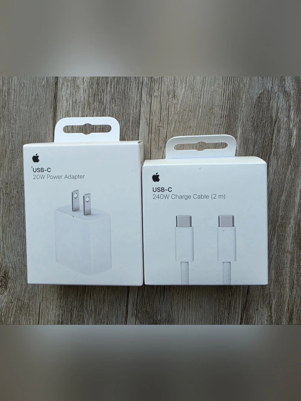 Apple USB-C Charge Cable 240 W 2M Length A2794 & Apple 20W USB-C Power Adapter
